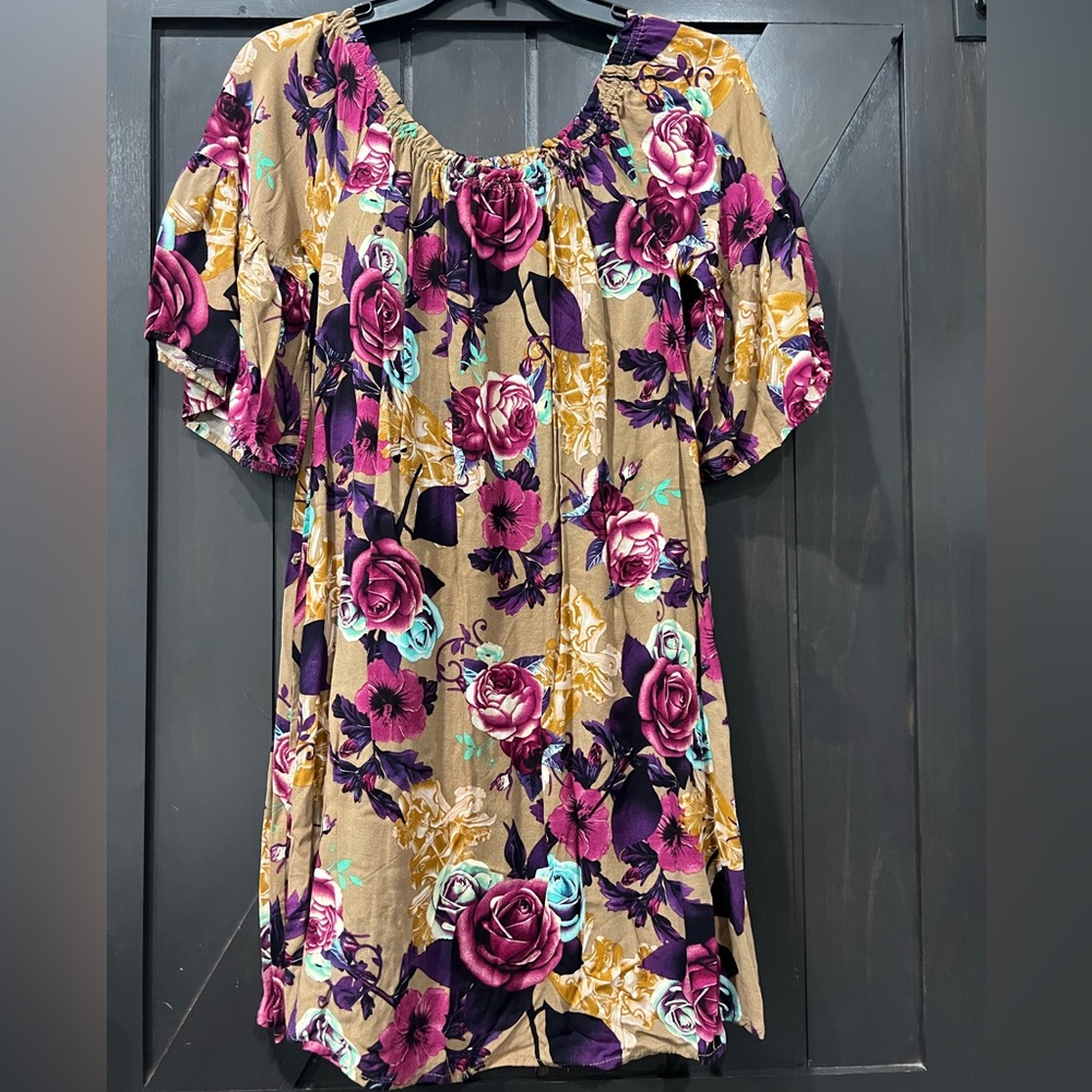 Love the colors!  Beautiful top or dress!